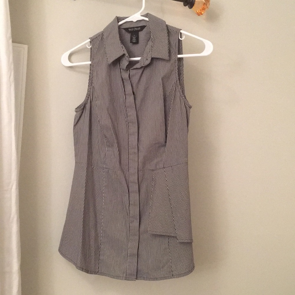 White House Black Market sleeveless peplum blouse